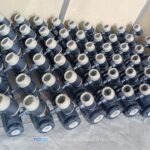 Working photos of flow meter and telemetry system installation in India