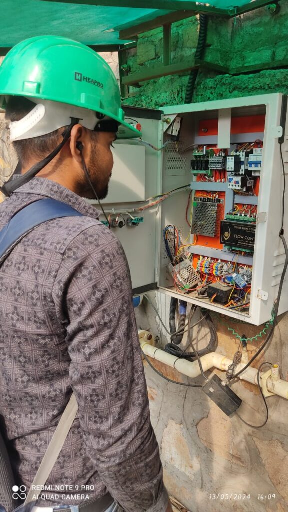 Electromagnetic Flow meter Panel Electromagnetic flow meter control panel for water monitoring and telemetry integration in India”