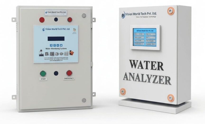 LCP Water Analyzer Vision World Tech Pvt. Ltd. Smart Online Water Quality Monitoring System LCP Water Analyzer by Vision World Tech Pvt. Ltd. for real-time water quality analysis and OCEMS-ready industrial monitoring.